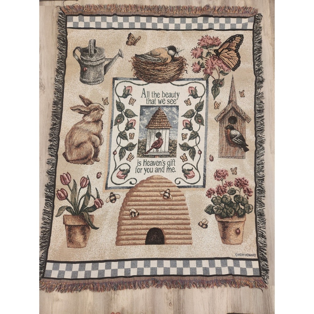 V. Howard ALL THE BEAUTY WE CAN SEE, HEAVENs GIFT 48x64" Tapestry Throw Blanket
